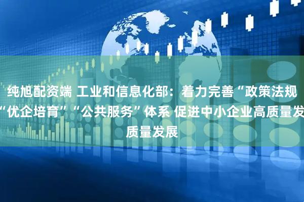 纯旭配资端 工业和信息化部:着力完善“政策法规”“优企培育”“公共服务”体系 促进中小企业高质量发展