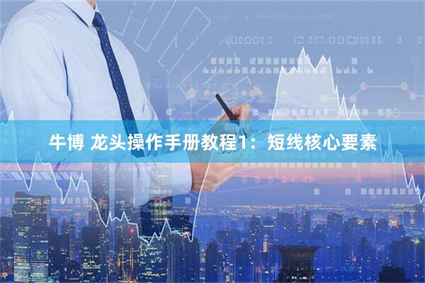 牛博 龙头操作手册教程1：短线核心要素