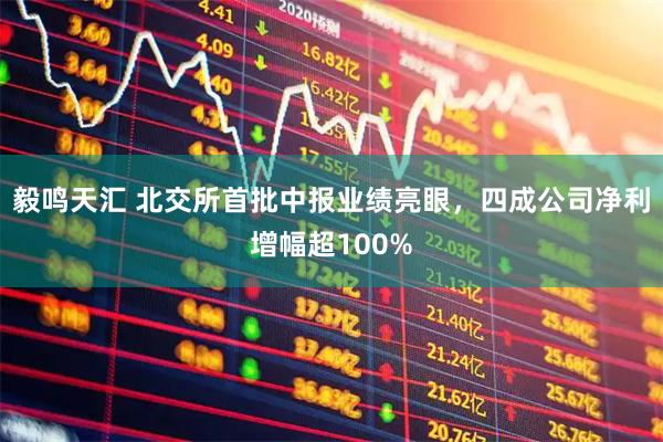 毅鸣天汇 北交所首批中报业绩亮眼，四成公司净利增幅超100%